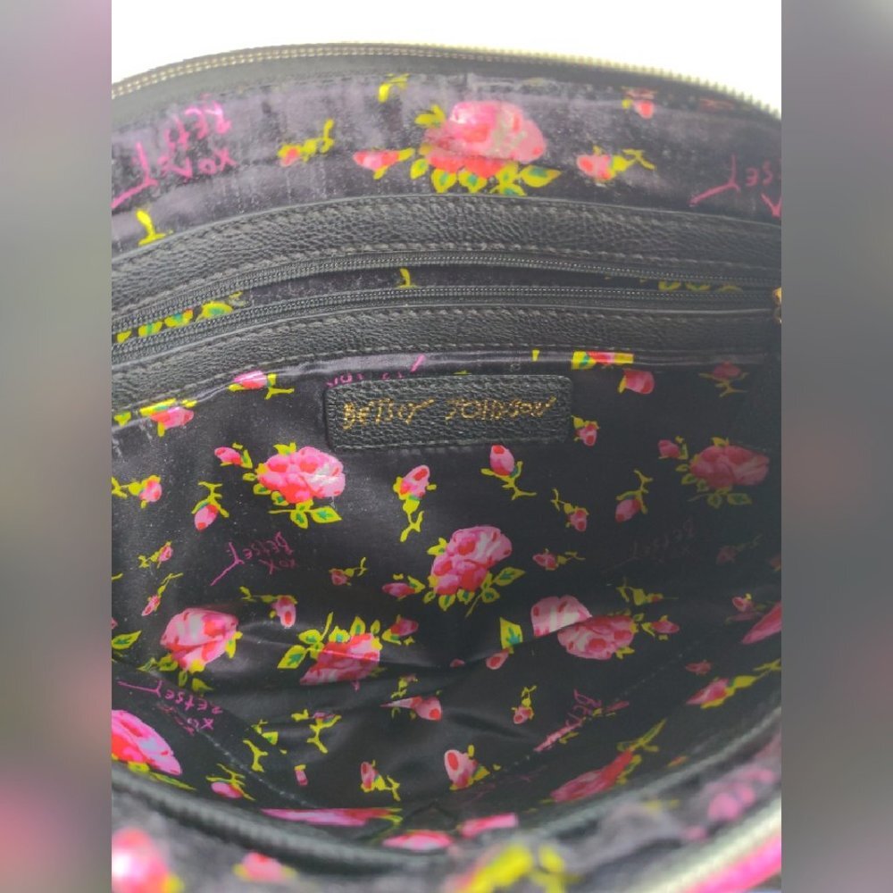 Betsey Johnson Womens Pink Quilted Shoulder Bag - Picture 12 of 14